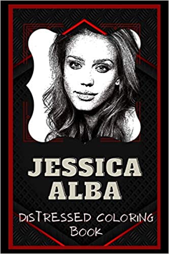 Jessica Alba Distressed Coloring Book
